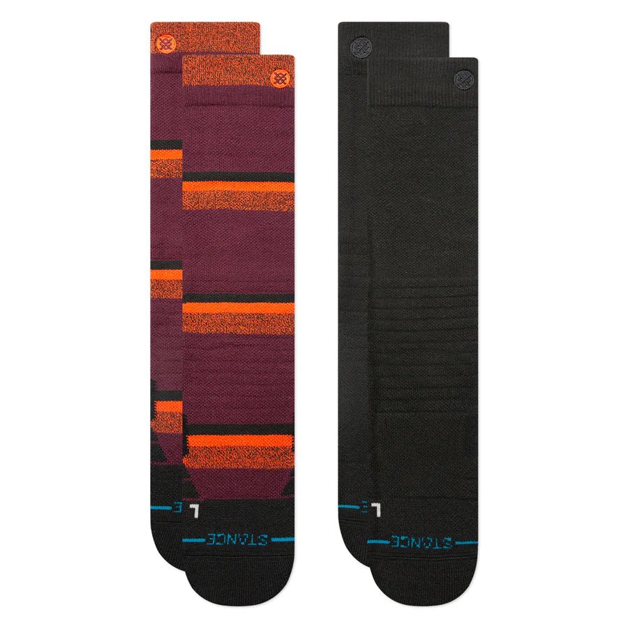 Stance Snow Socks Nightride Mid 2pk 2025 - Black - Switch Skate & Snow