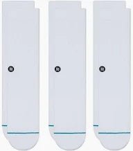Stance STP Icon Socks 3 Pack - White - Switch Skate & Snow