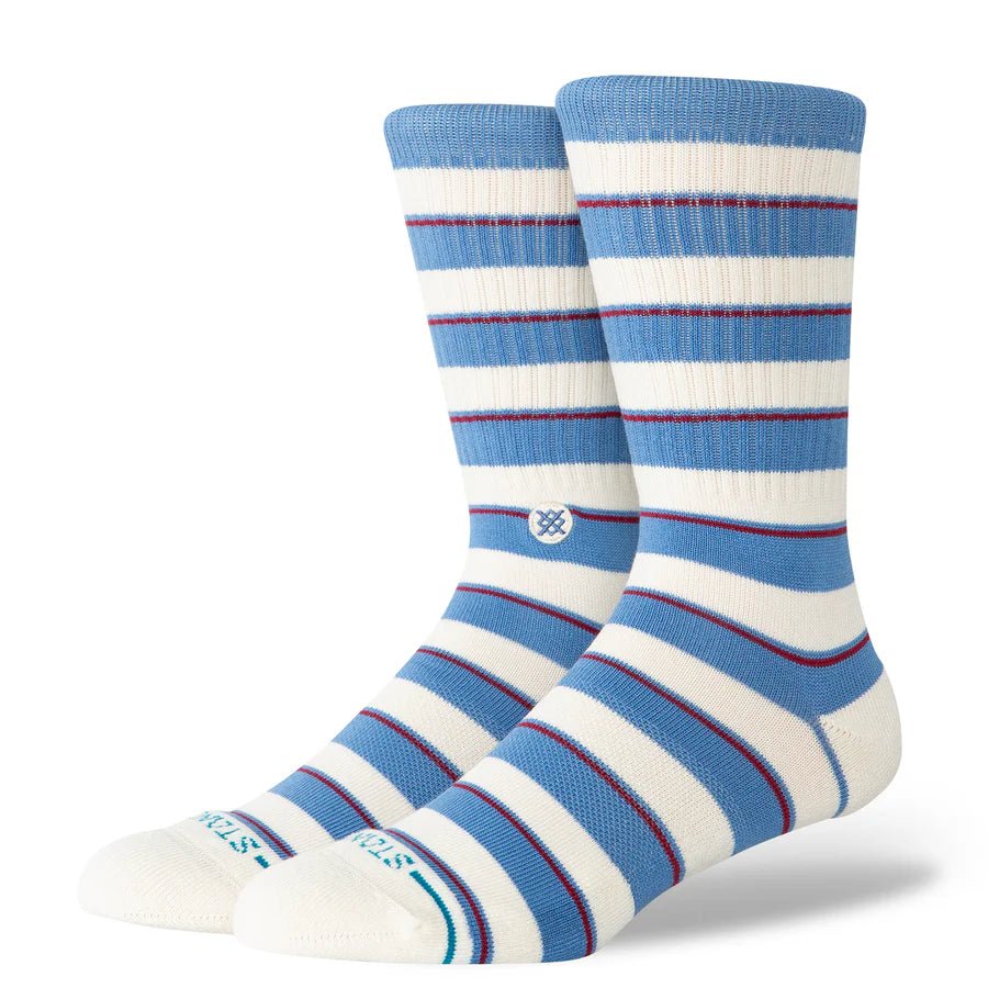 Stance Striped It Crew Socks - Capri Blue - Switch Skate & Snow