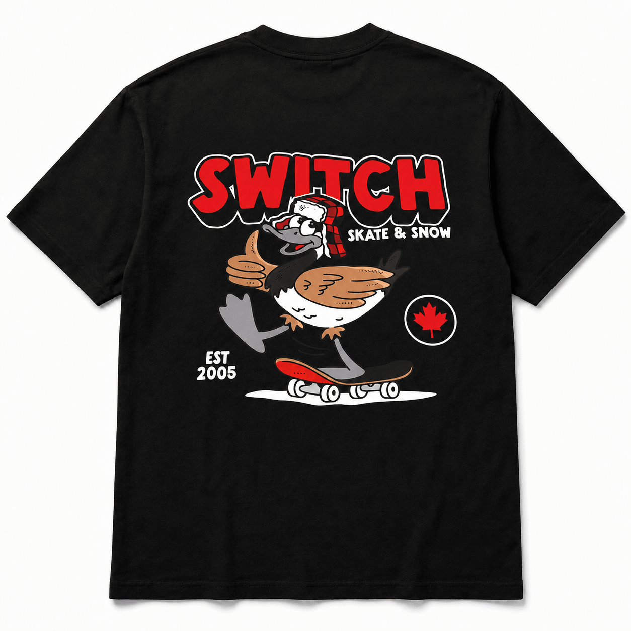 Switch For Life Goose Logo Heavyweight T-Shirt - Black - Switch Skate & Snow