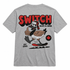 Switch For Life Goose Logo Heavyweight T-Shirt - Grey - Switch Skate & Snow