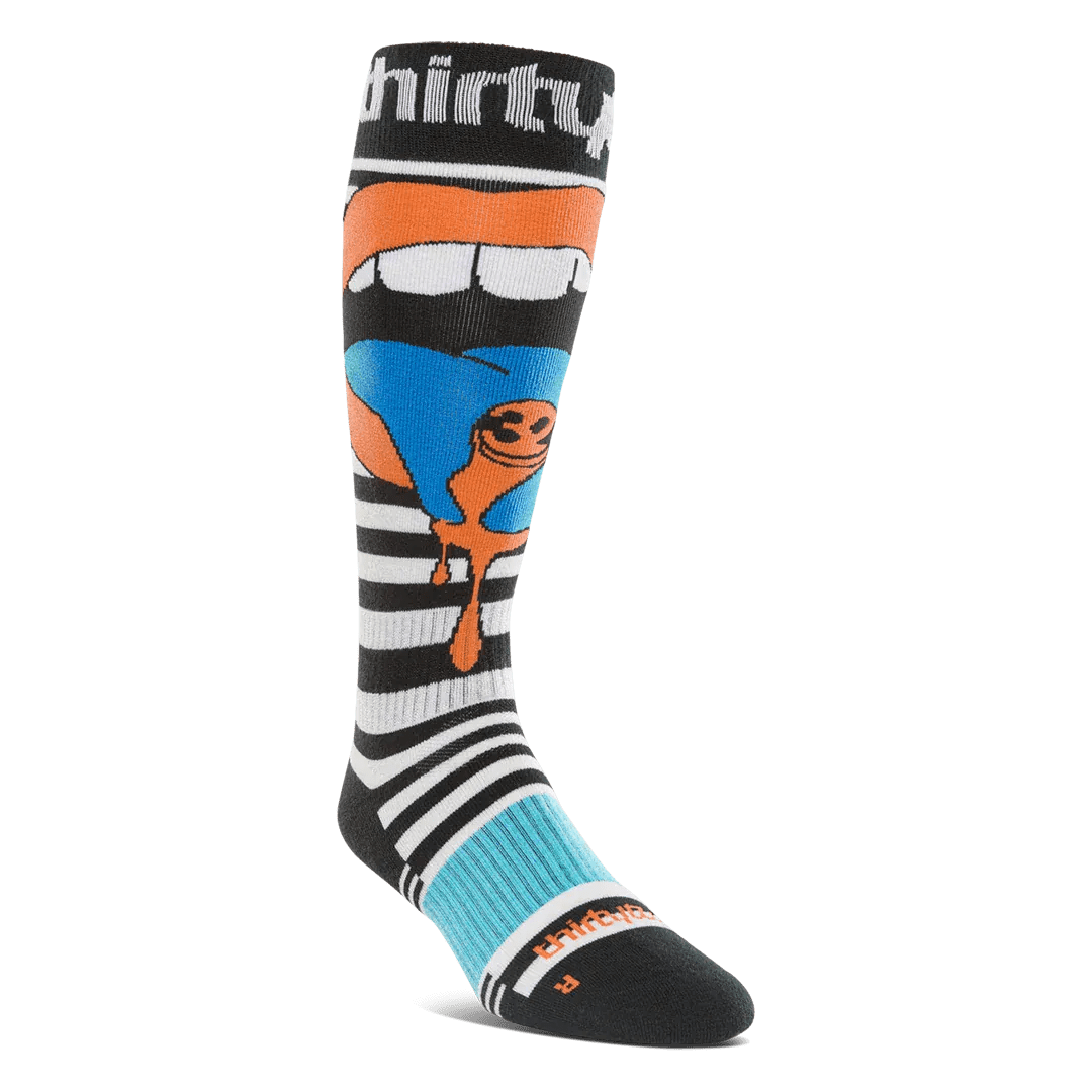 Thirty - Two 2026 Double Sock Snowboard Socks - Black/Orange - Switch Skate & Snow