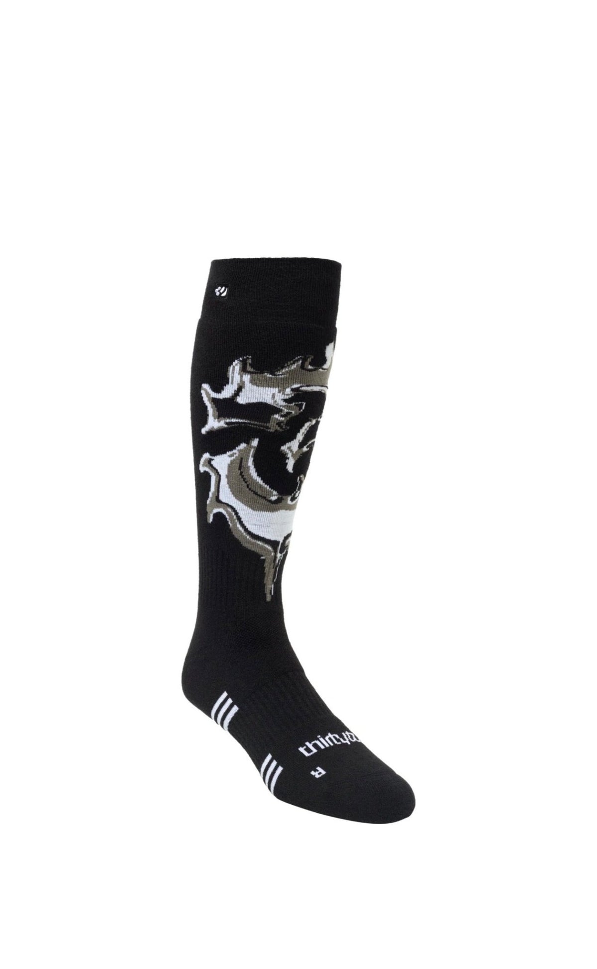ThirtyTwo 2027 TM Merino Sock - Black/White - Switch Skate & Snow