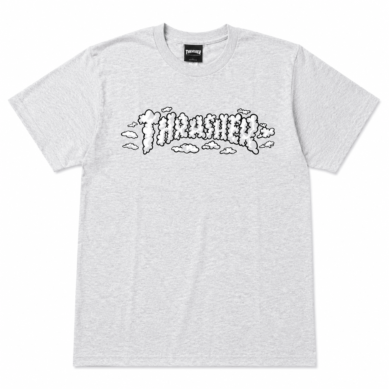 Thrasher Clouds by Spanky T-Shirt - Ash Grey - Switch Skate & Snow