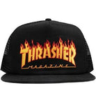 Thrasher Embroidered Flame Logo Mesh Hat - Black - Switch Skate & Snow