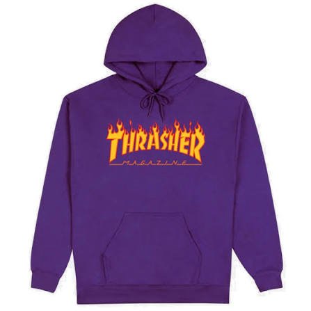 Thrasher Flame Logo Hoodie - Purple - Switch Skate & Snow