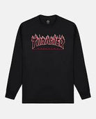Thrasher Flame Logo Longsleeve T-Shirt - Black/Red - Switch Skate & Snow