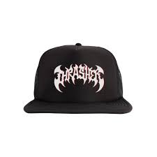 Thrasher Heavy Metal Trucker Hat - Black/Black - Switch Skate & Snow