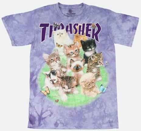 Thrasher Kittens T-Shirt - Purple - Switch Skate & Snow