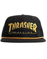 Thrasher Rope Snapback Hat - Black/Yellow - Switch Skate & Snow