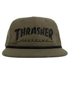 Thrasher Rope Snapback Hat - Olive/Black - Switch Skate & Snow