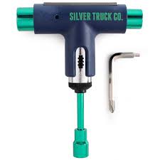 Silver Skate Tool - Blue Green