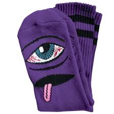 Toy Machine Bloodshot Eyes Socks - Purple - Switch Skate & Snow