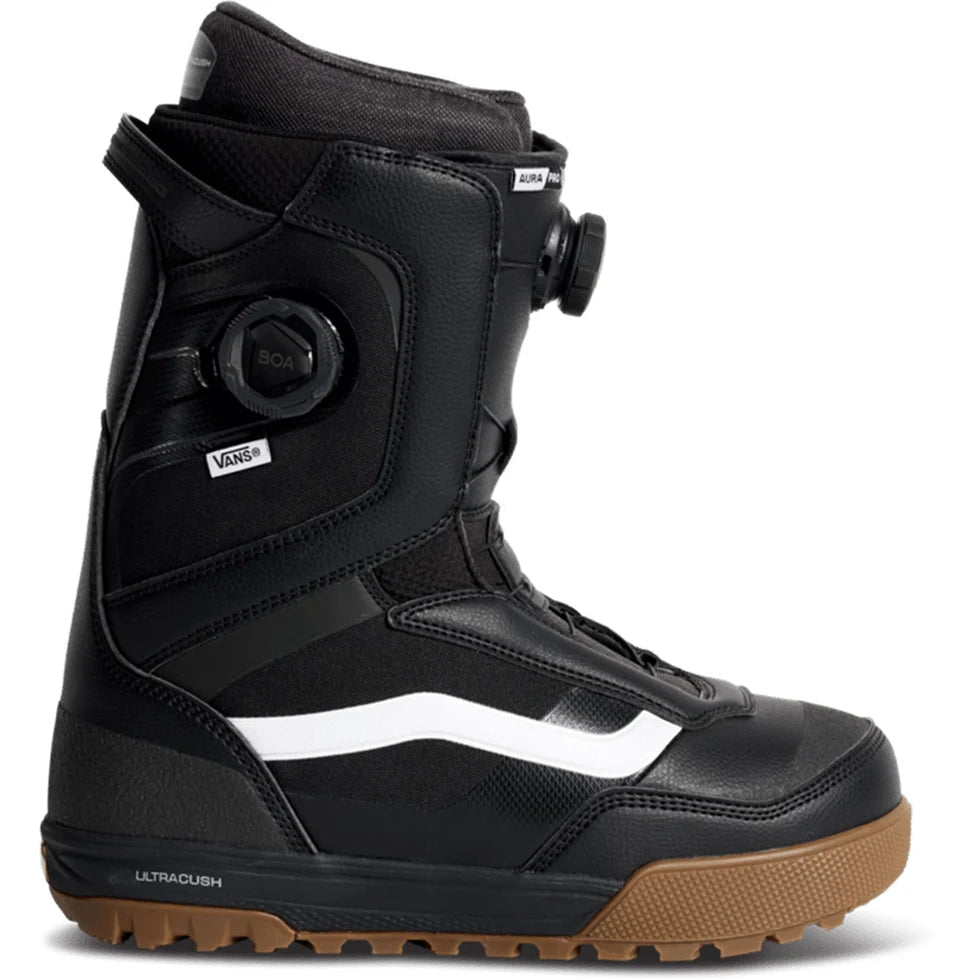 Vans Aura Pro 2.0 Snowboards Boots 2027 - Black/White /Gum - Switch Skate & Snow