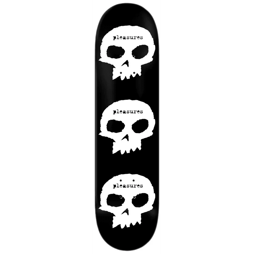 Zero X Pleasures 3 Skull Deck - 8.25 - Switch Skate & Snow