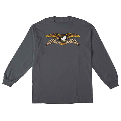 Anti Hero Eagle Longsleeve T-Shirt - Charcoal