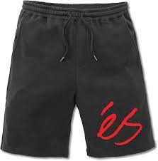 Es Big Script Sweat Shorts - Black/Red