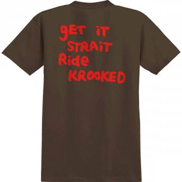 Krooked Strait Eyes T-Shirt - Brown/Red