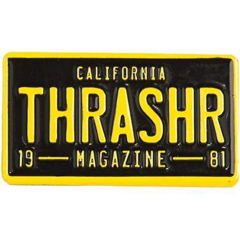 Thrasher Mag License Plate Lapel Pin