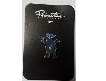 Primitive Grizzly Mascot Lapel Pin