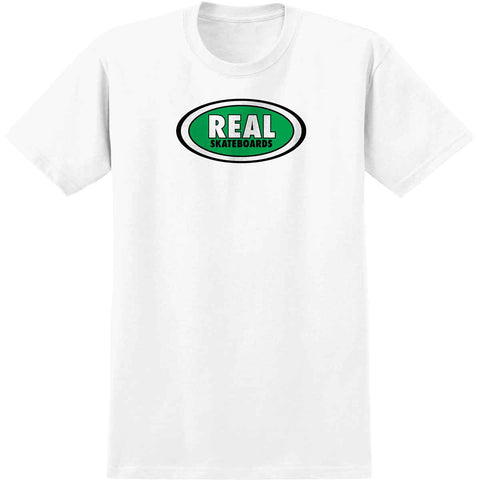 Real Oval T-Shirt - White/Green