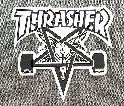 Thrasher Mag Skate Goat Patch White