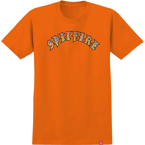 Spitfire Old E Arch T-Shirt - Orange/Red