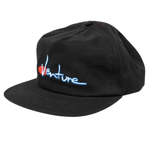 Venture 90's Snapback Hat - Black/White/Blue/Red