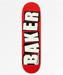 Baker Brand Logo Deck - 8.5 - Red/White - Switch Skate & Snow