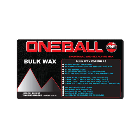 Oneball Bulk F-1 White All Temp Wax - 750g