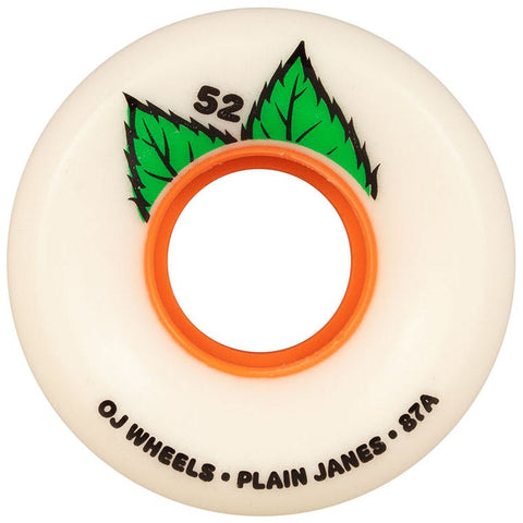 OJ Plain Jane Keyframe Wheels - 52mm 87A - White