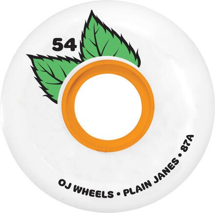 OJ Plain Jane Keyframe Wheels - 54mm 87A - White - Switch Skate & Snow