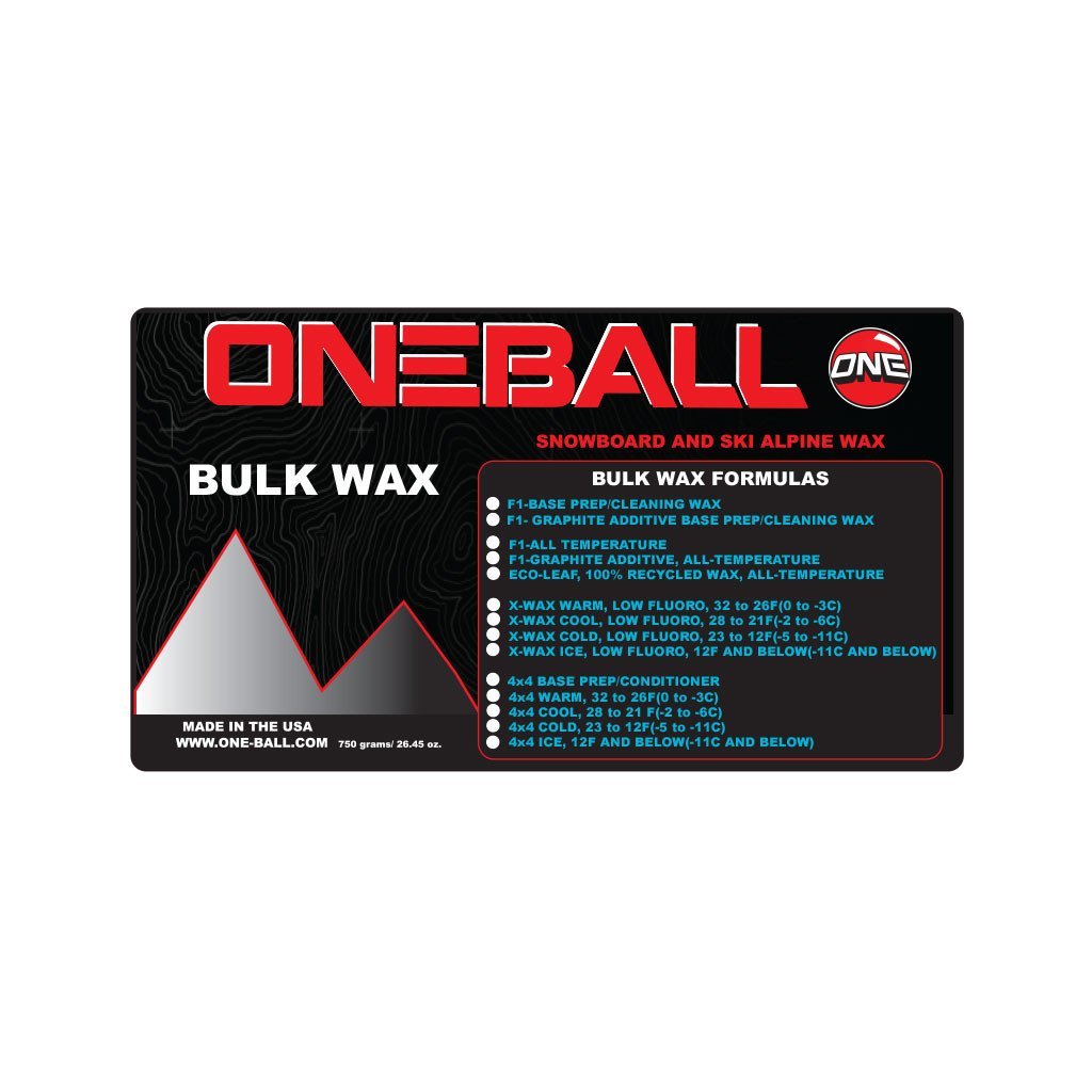 Oneball Bulk F - 1 White All Temp Wax - 750g - Switch Skate & Snow