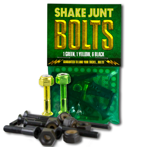 Shake Junt Bolts 7/8" Allen Hardware - 1 Green, 1 Yellow, 6 Black
