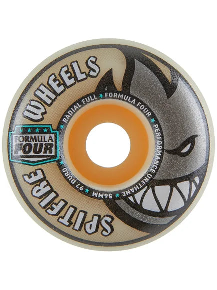 Spitfire Formula Four Radial Full Wheels – side profile with logo graphic