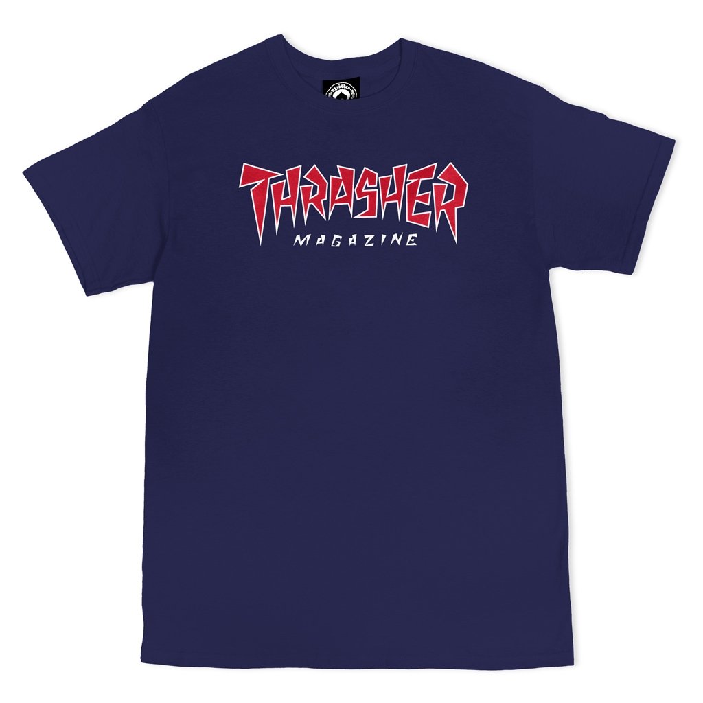 Thrasher Jagged T-Shirt - Navy - Switch Skate & Snow