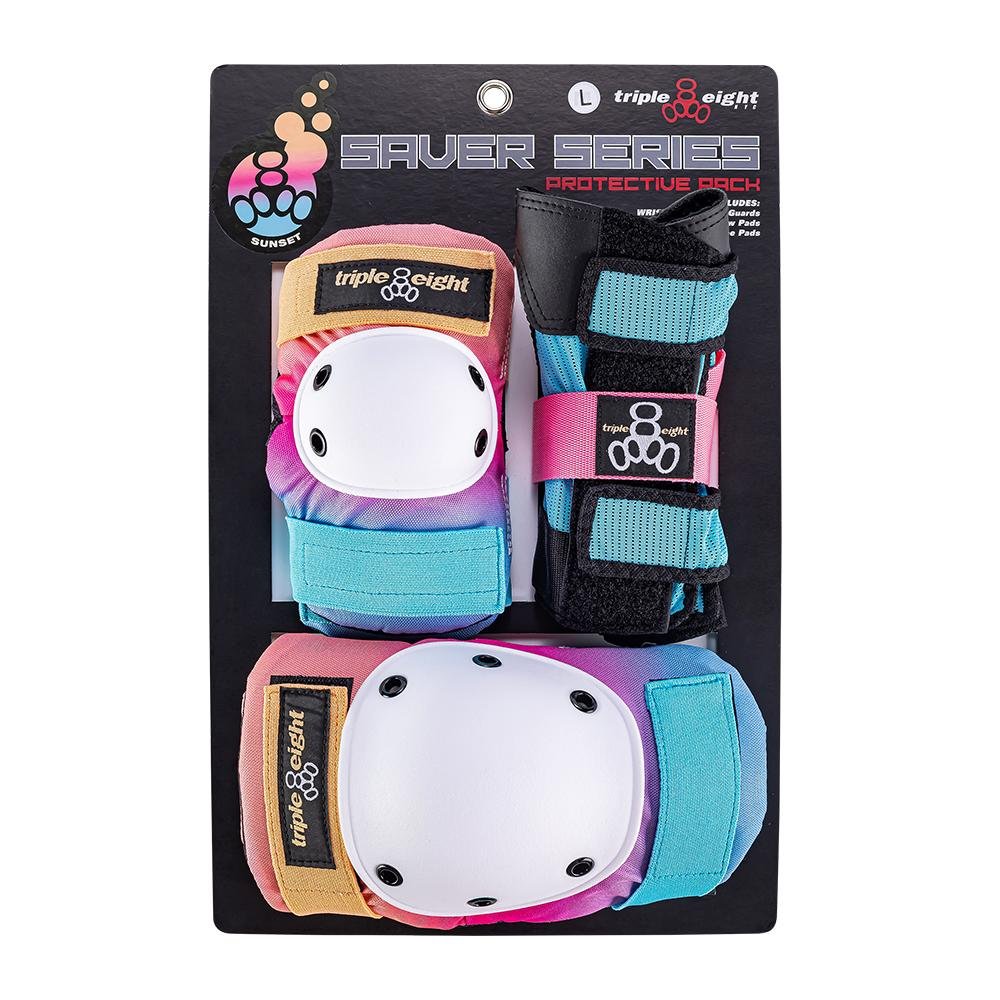 Triple 8 3 Pack Saver Series Pads - Sunset - Switch Skate & Snow